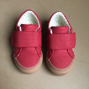 Red toddler shoes